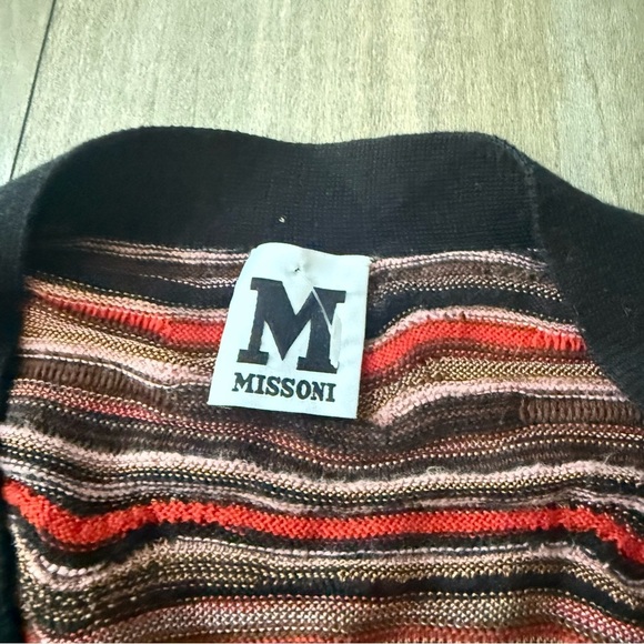Vintage Missoni 3D striped cardigan red black - Picture 2 of 4